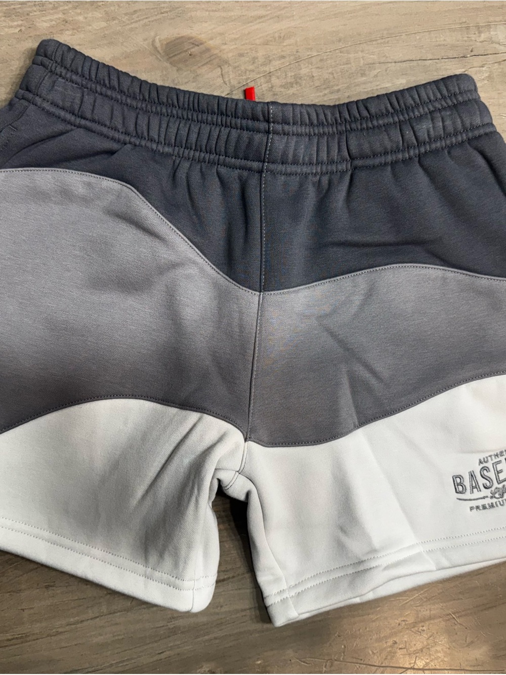Kids' Colorblock Grey & White Athletic Shorts